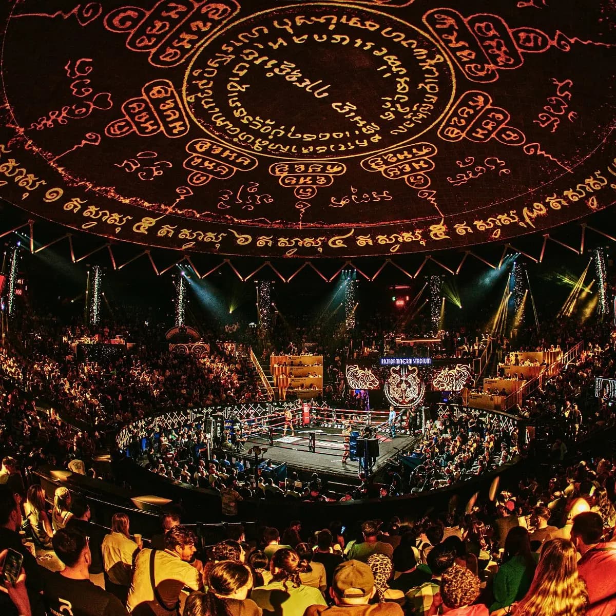 Muay Thai fighter at a boxing stadium in Thailand